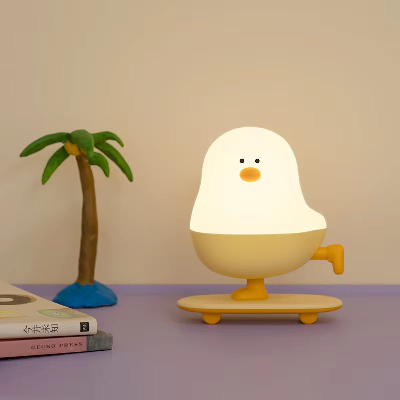 Eggshell Chicken Night Light Cartoon LED Light Bedroom Children Touch Adjustable Light Rechargeable Warm Light Atmosphere Light